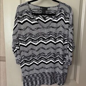 Lane Bryant**HOLIDAY COLLECTION** black striped sweater size 14 16 XXL